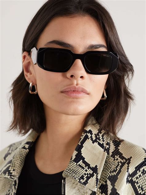 prada square plastic glasses|prada square sunglasses for women.